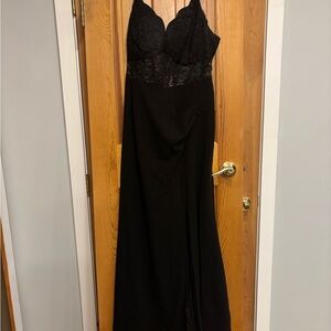 Night Way Collections Black Lace Maxi Dress